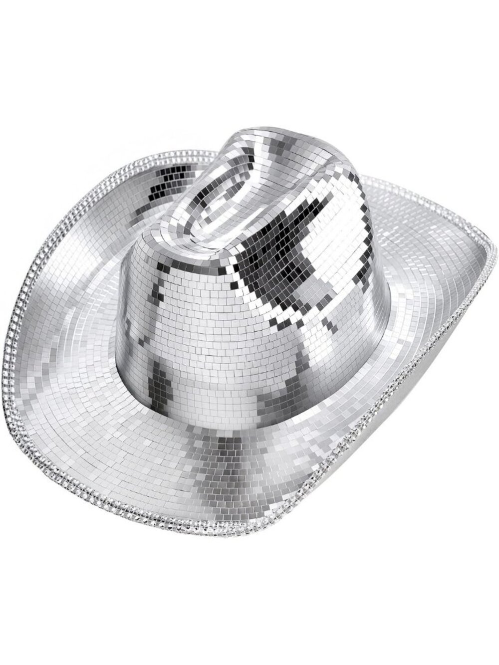Disco Mirror Cowboy Hat for Women & Men - Perfect for Music Festivals & Western